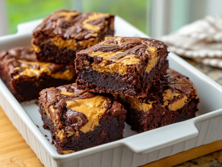 Peanut Butter Swirl Sweet Potato Brownies