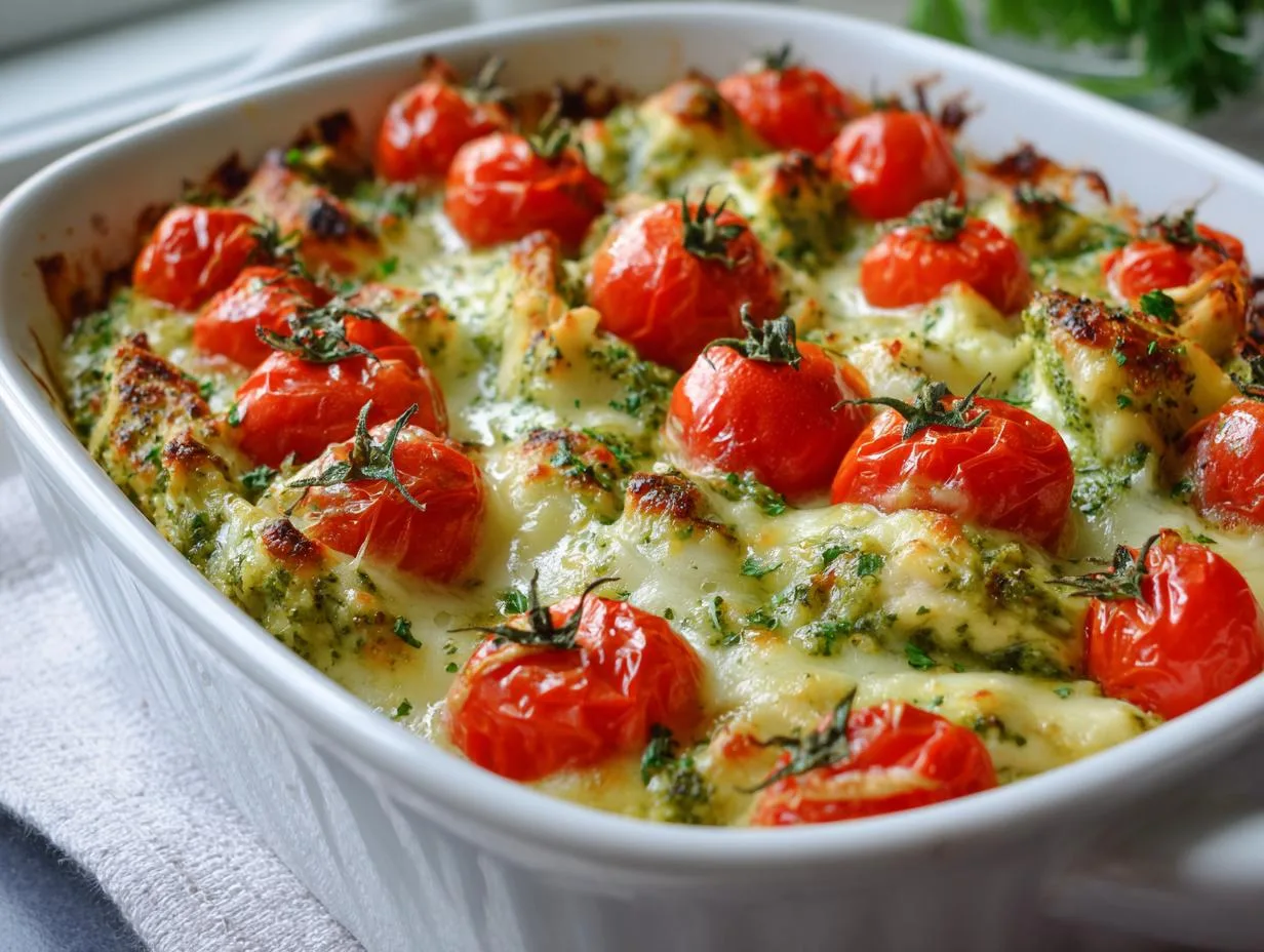 Pesto Chicken Tomato Protein Bake: A 35-Minute Family Favorite
