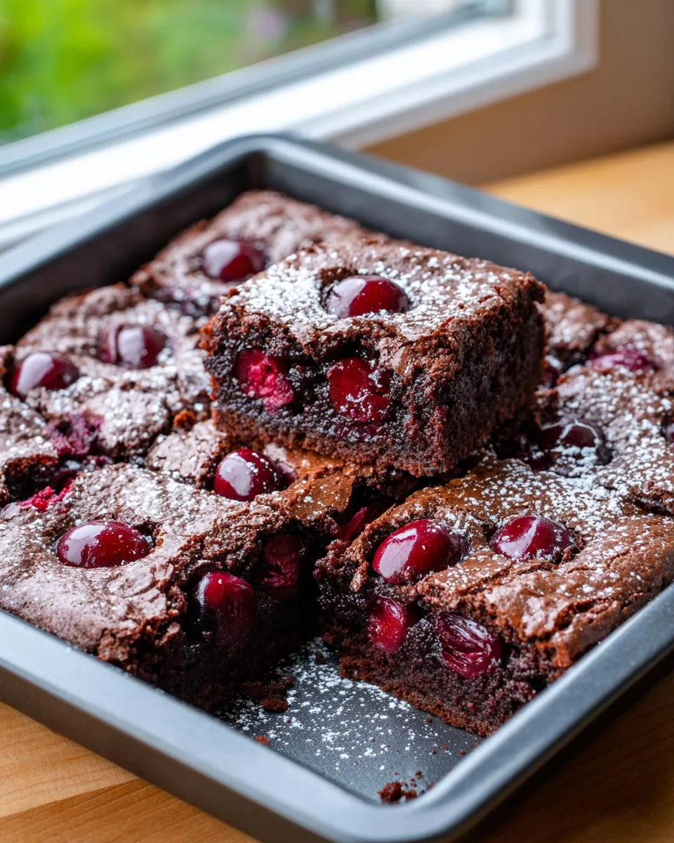Roasted Cherry Brownies - detail 1