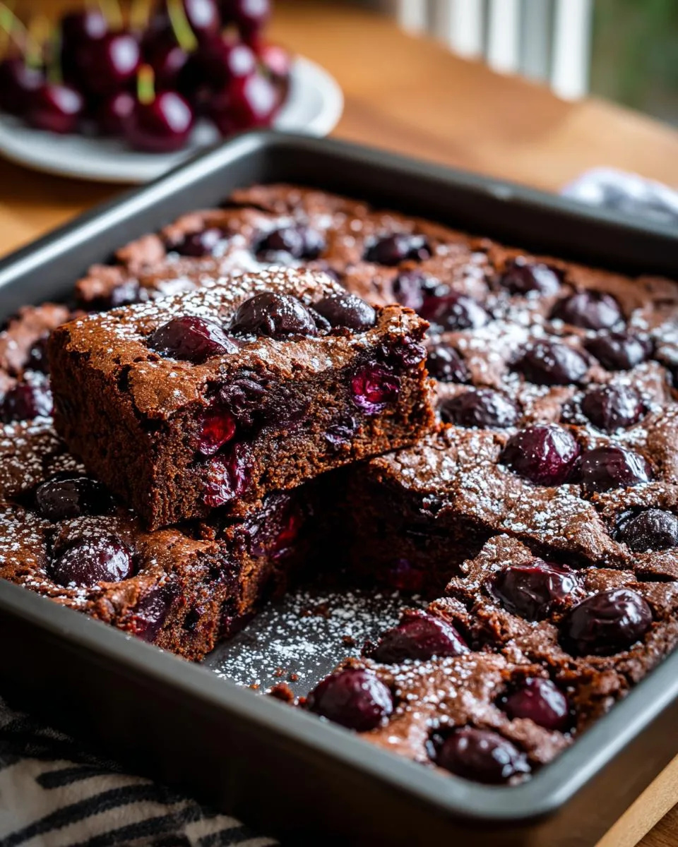 Roasted Cherry Brownies - detail 2