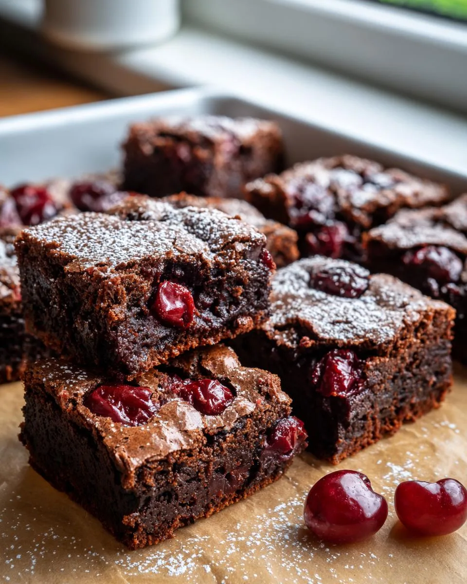 Roasted Cherry Brownies - detail 3