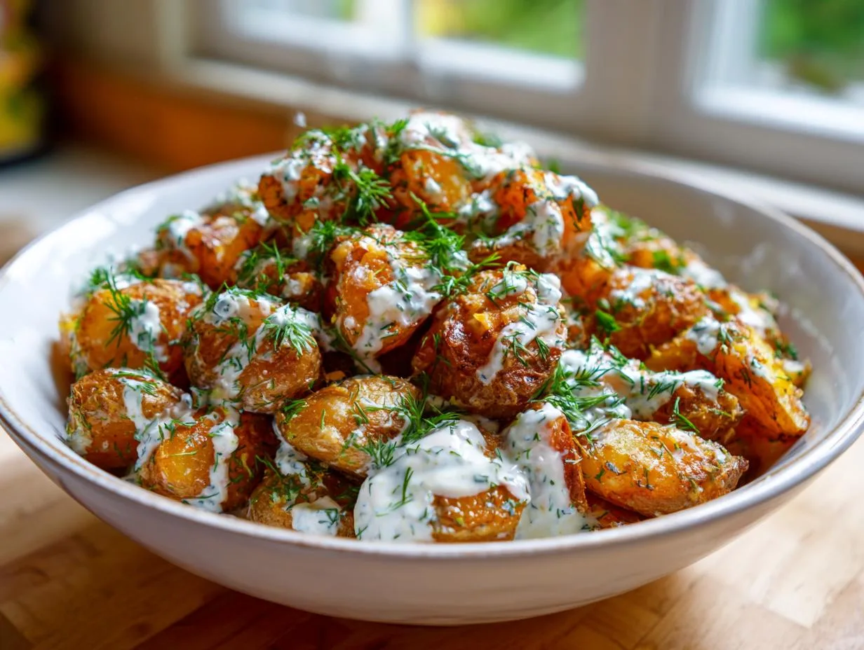 Crispy Smashed Potato Salad with 3 Secret Herbs You’ll Adore