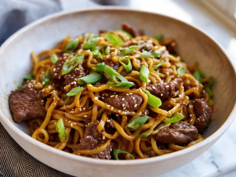 Sticky Beef Noodles
