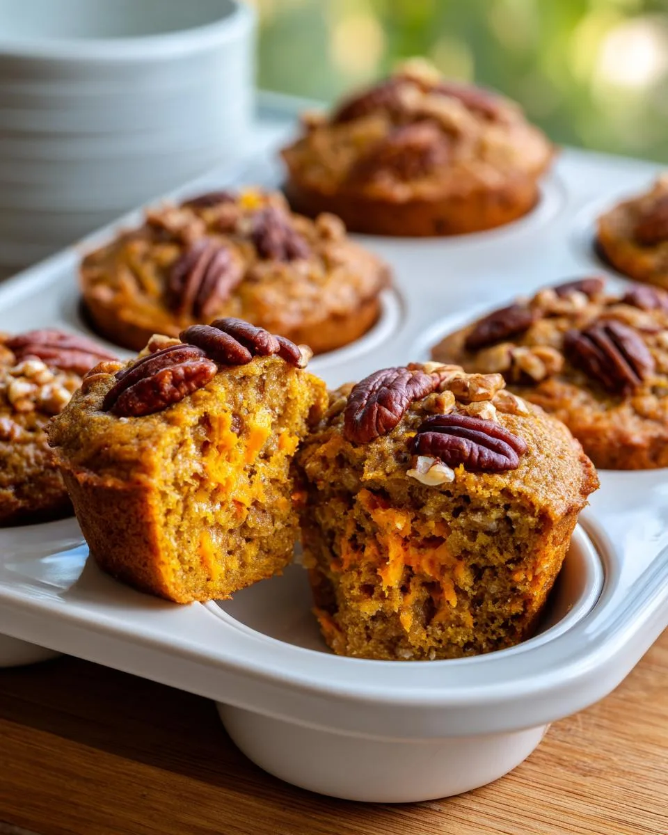 Sweet Potato Pecan Flourless Muffins - detail 1