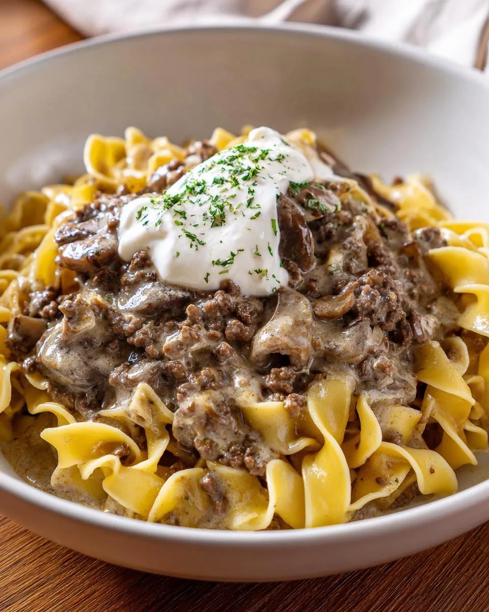 Tasty Ground Beef Stroganoff - detail 3