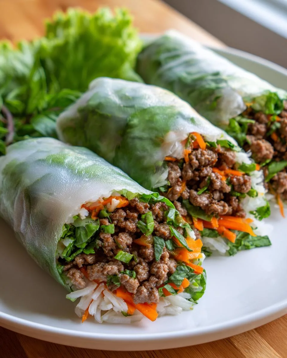 Thai Fresh Basil Beef Rolls - detail 2