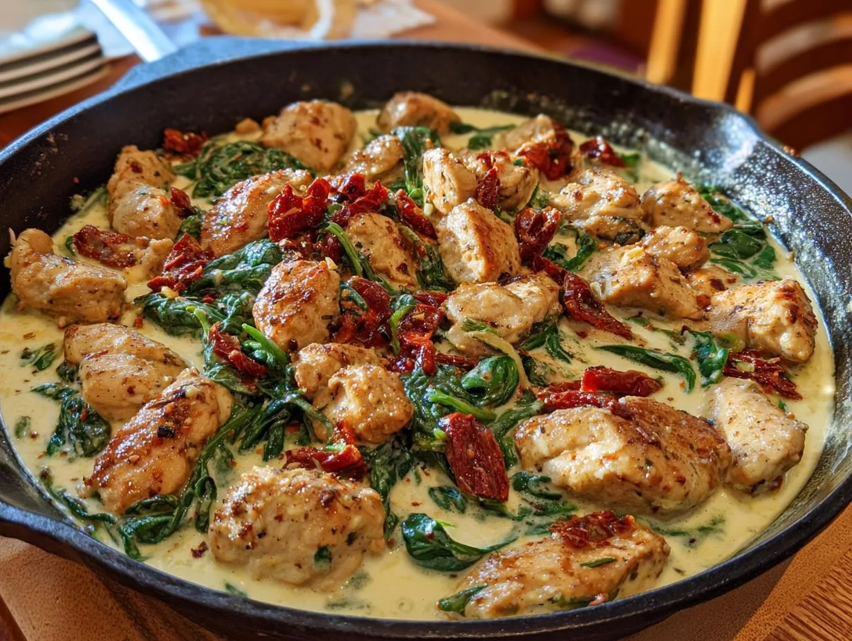 30-Min Tuscan Ground Chicken Skillet Your Family Will Devour