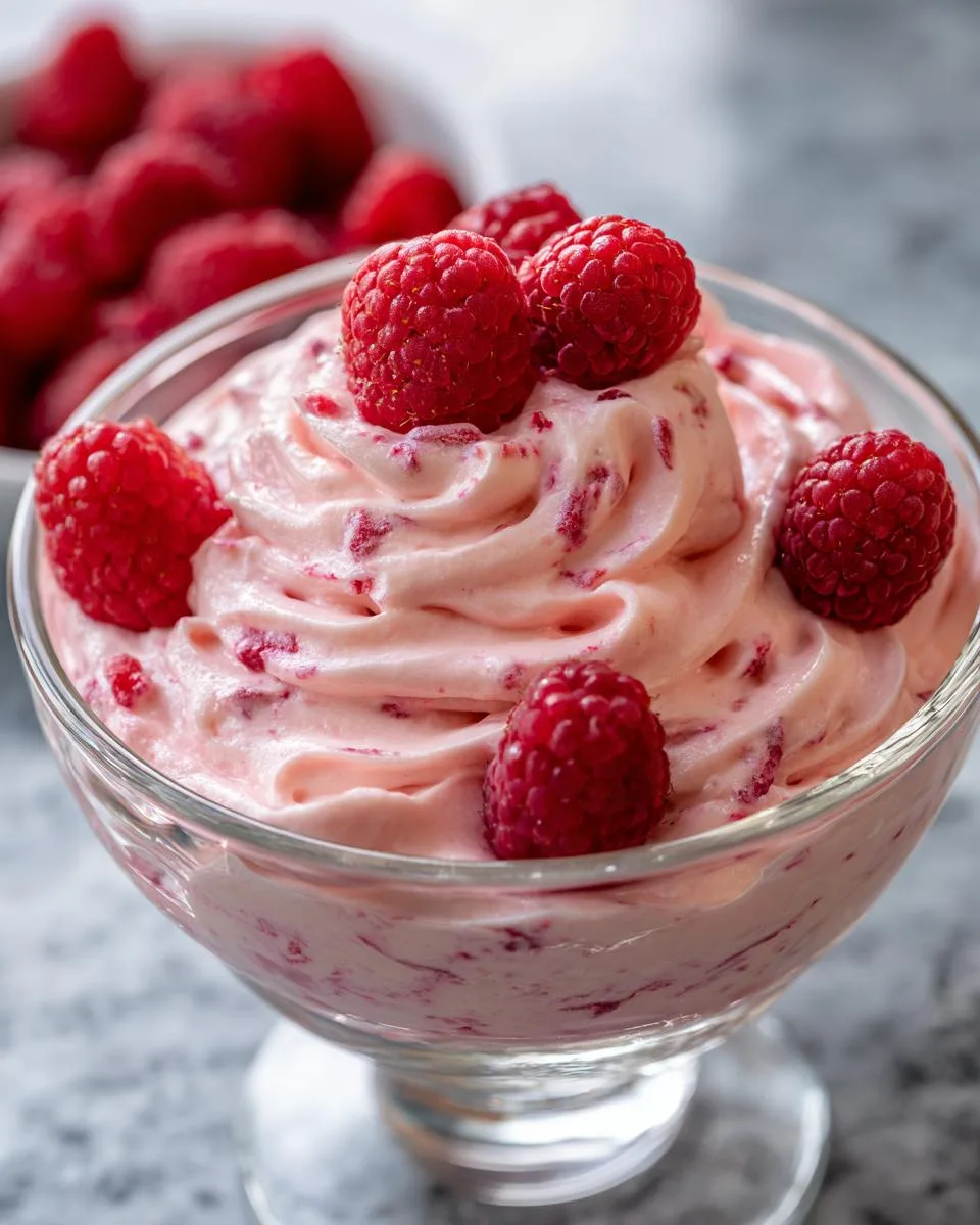 Whipped Raspberry Cottage Cheese Mousse - detail 3