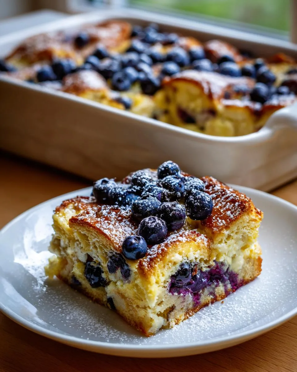 blueberry french toast casserole - detail 1