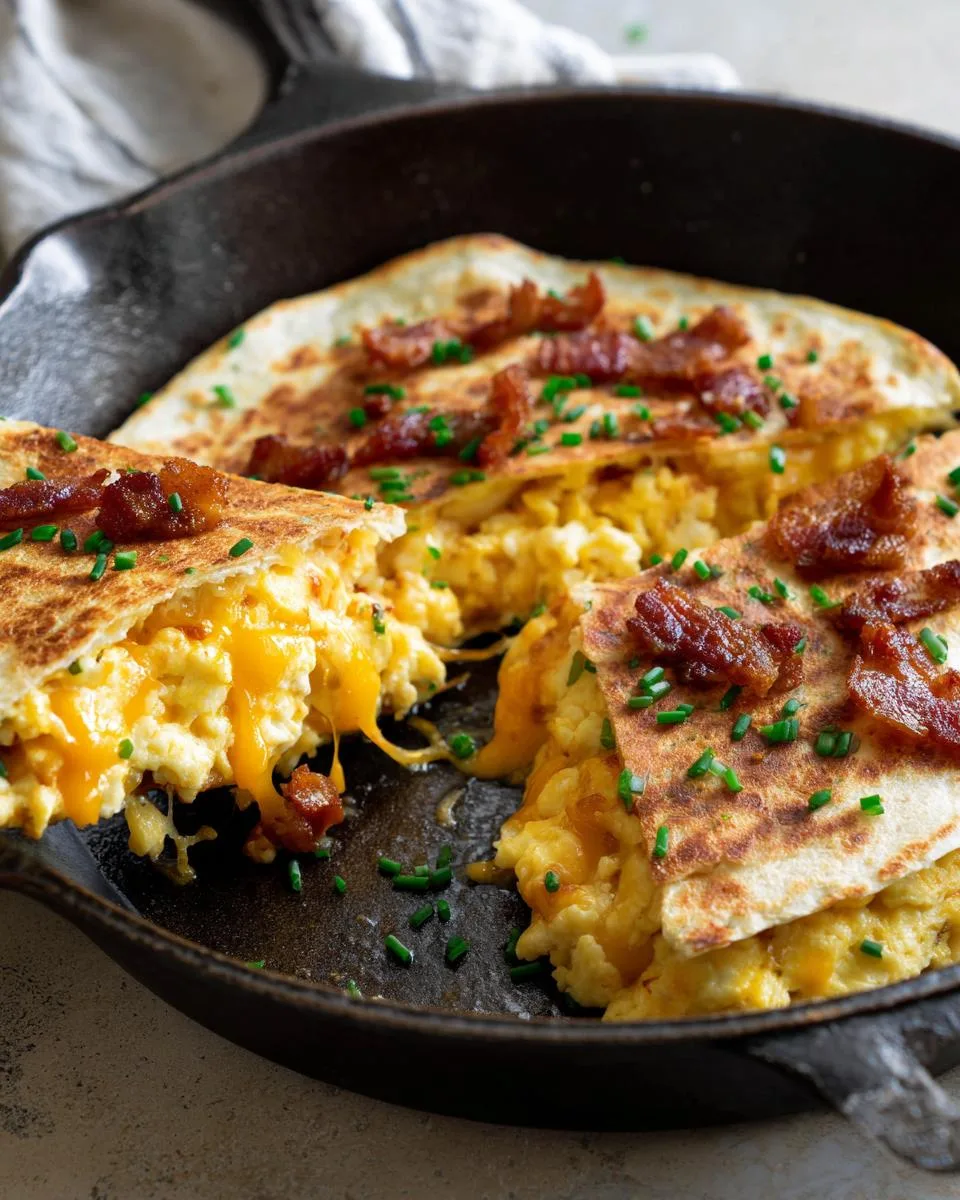 cheese breakfast quesadillas - detail 2