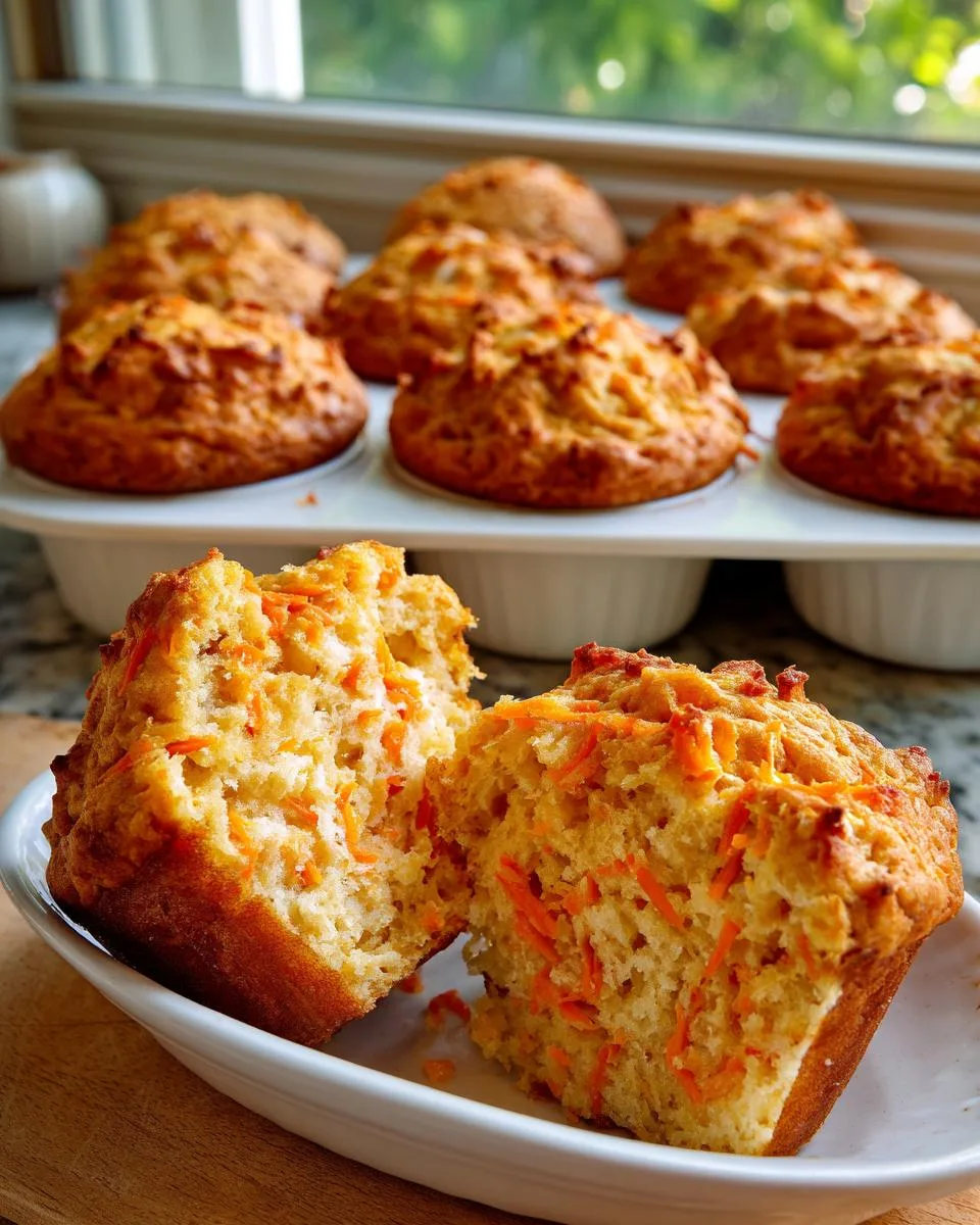 cottage cheese orange carrot muffins - detail 1