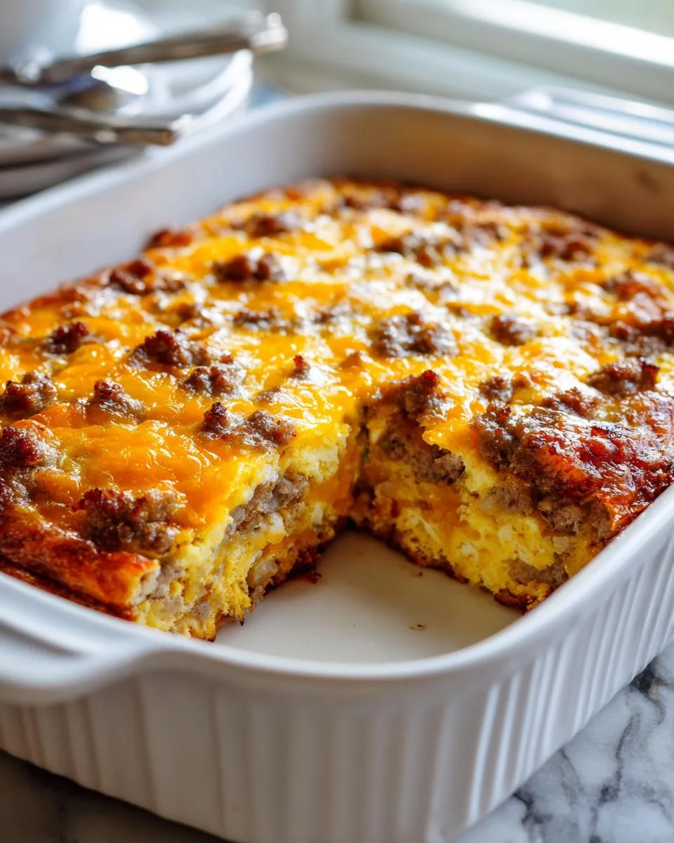sausage and egg casserole - detail 1