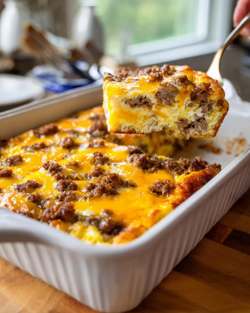 sausage and egg casserole - detail 2