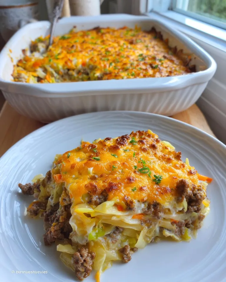 Beef and Cabbage Stir-fry Casserole