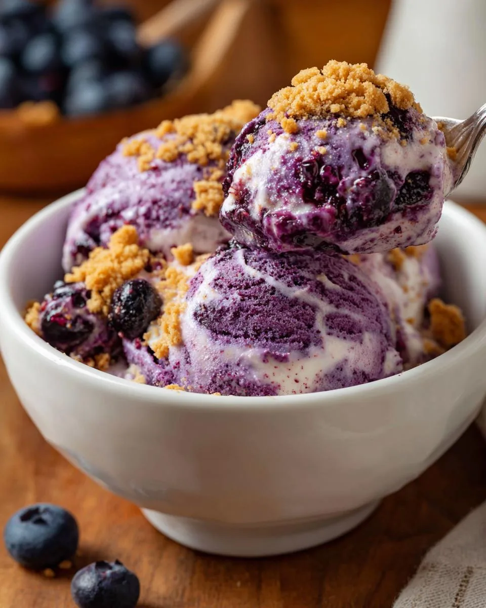 Blueberry Cheesecake Cottage Cheese Ice Cream - detail 1