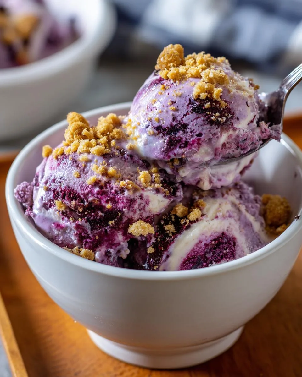 Blueberry Cheesecake Cottage Cheese Ice Cream - detail 2