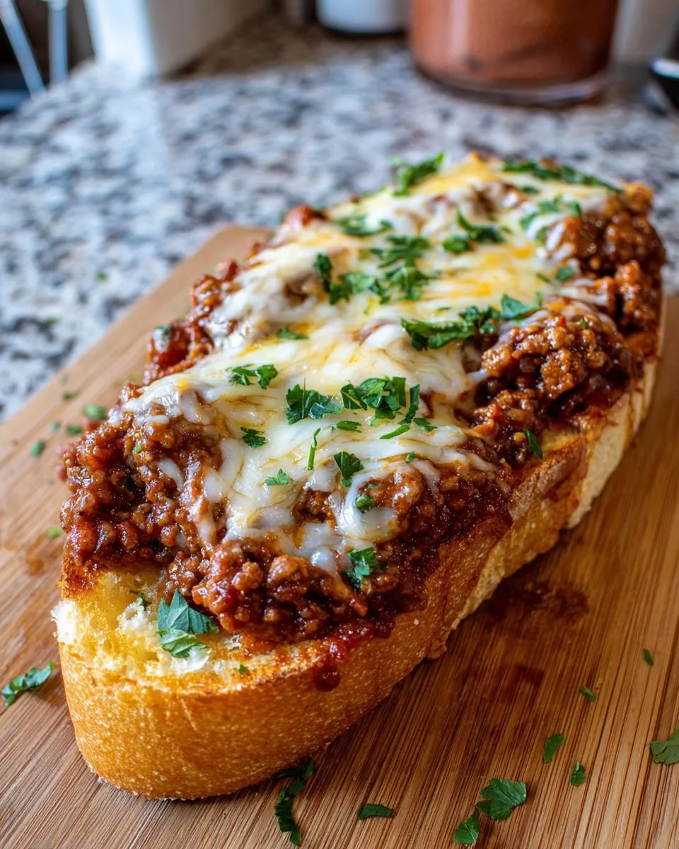Cheesy Garlic Bread Sloppy Joes - detail 1