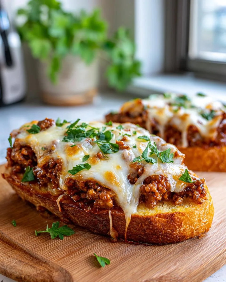 Cheesy Garlic Bread Sloppy Joes - detail 2