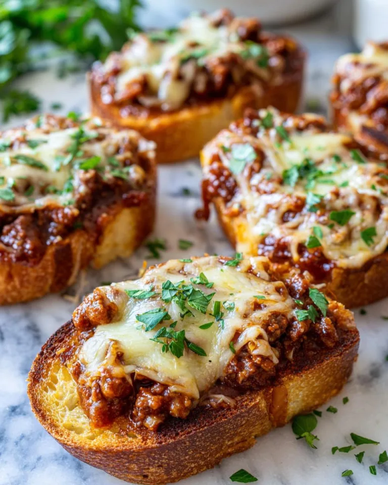 Cheesy Garlic Bread Sloppy Joes