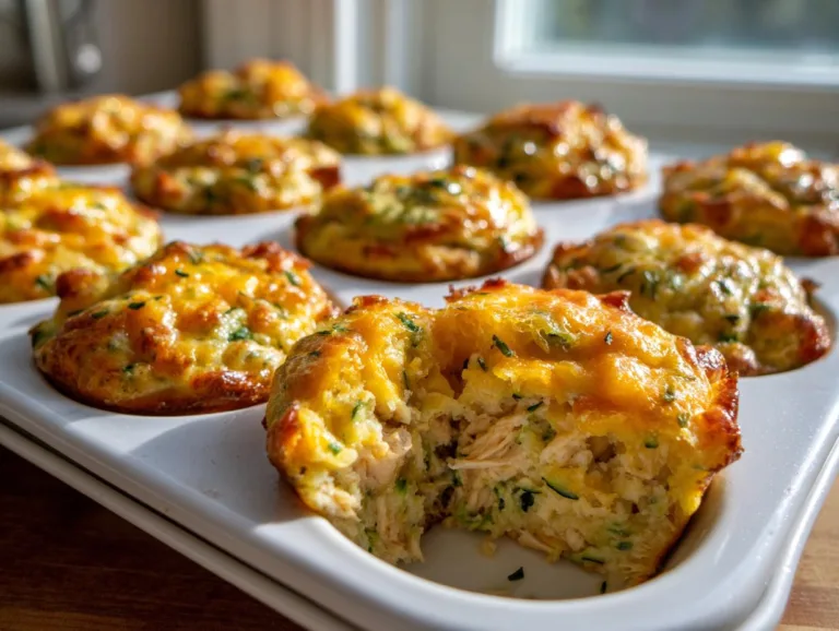 Chicken Cheese and Zucchini Muffins