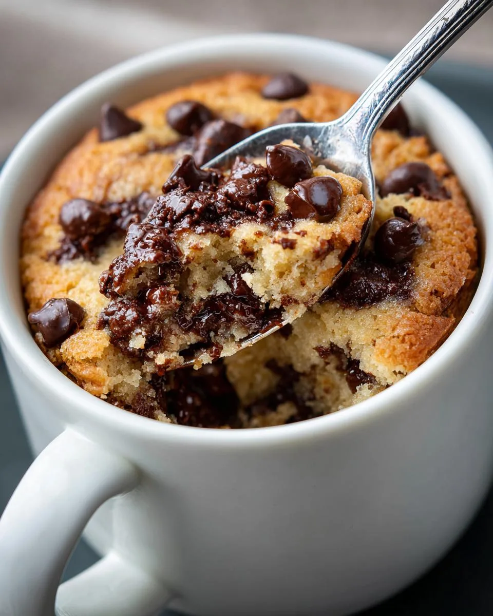 Chocolate Chip Oat Mug Cake - detail 2