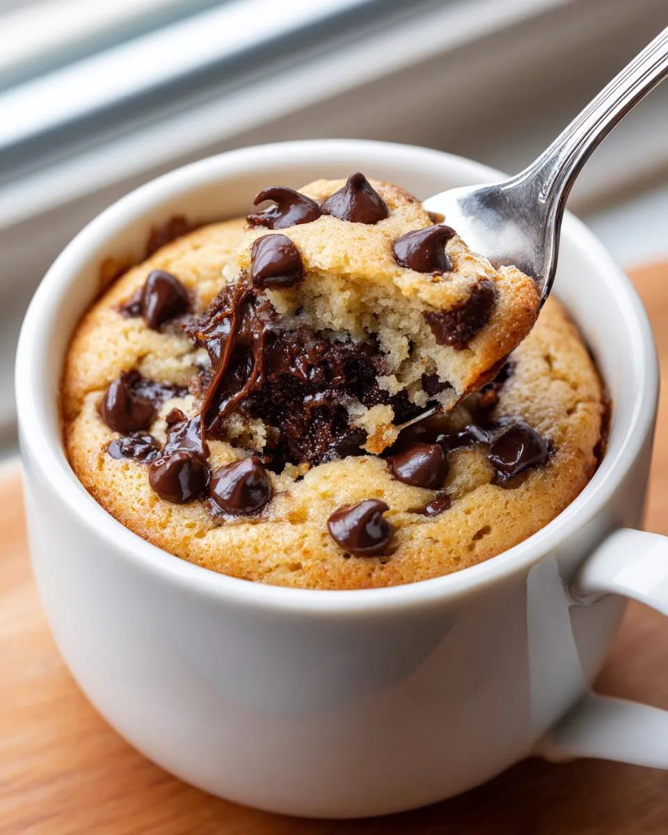 Chocolate Chip Oat Mug Cake - detail 3