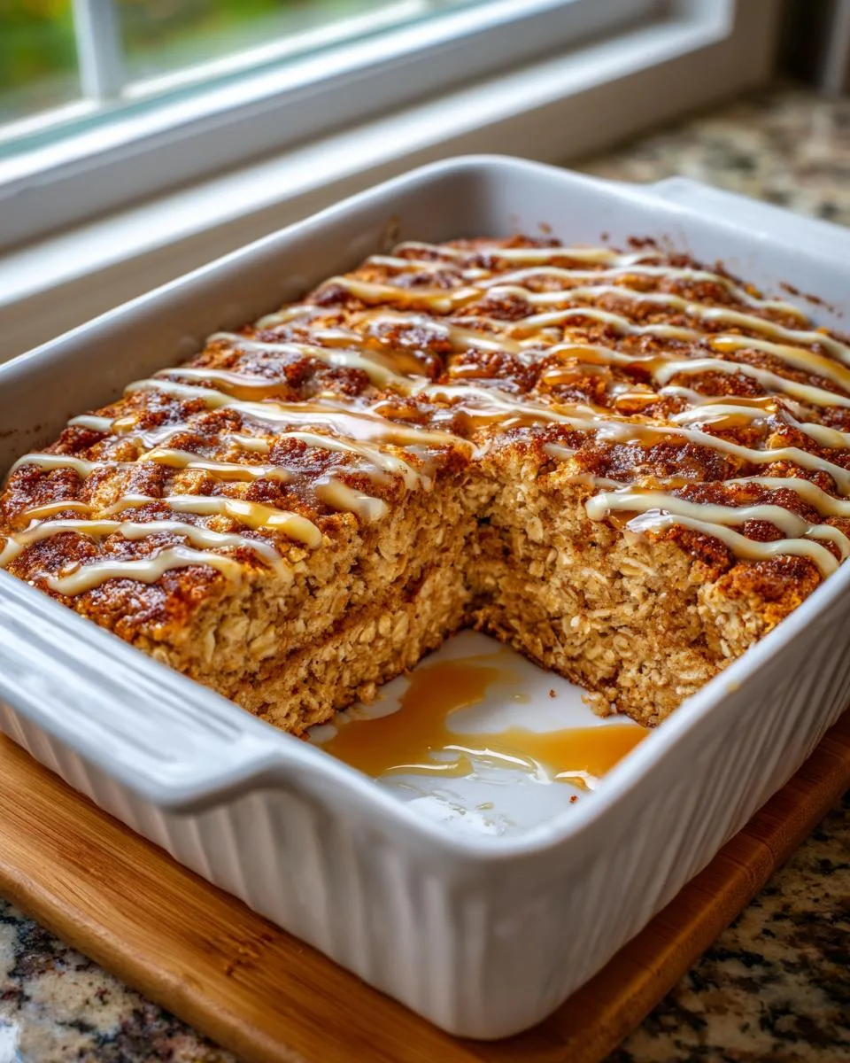 Cinnamon Roll Cottage Cheese Oat Bake - detail 1