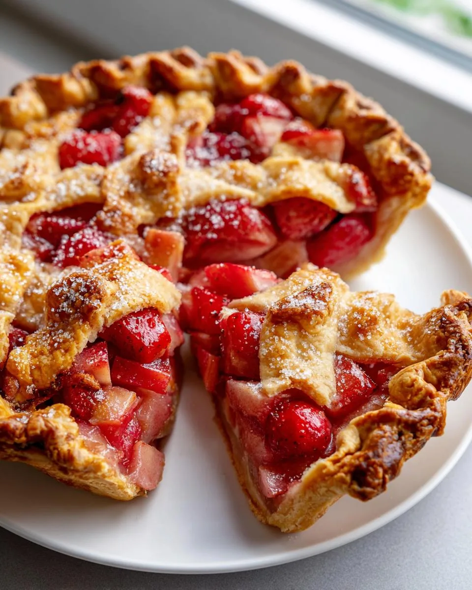 Classic Fresh Rhubarb Pie Recipe - detail 1