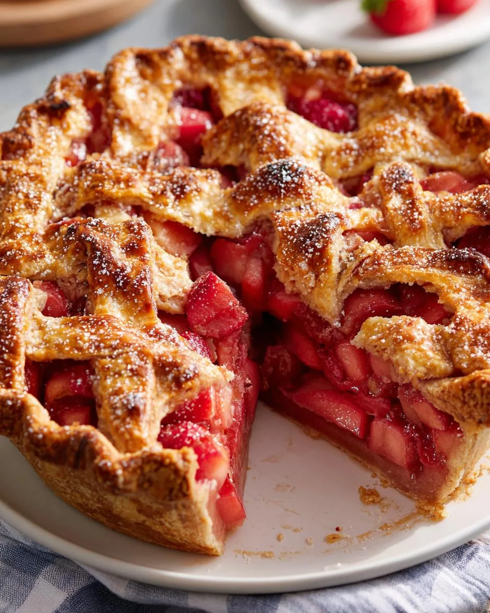 Classic Fresh Rhubarb Pie Recipe - detail 3