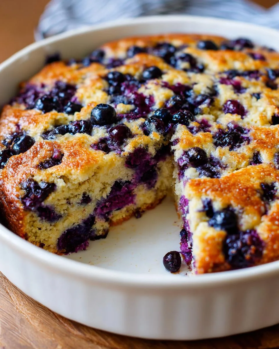 Cottage Cheese Blueberry Oat Cake - detail 1
