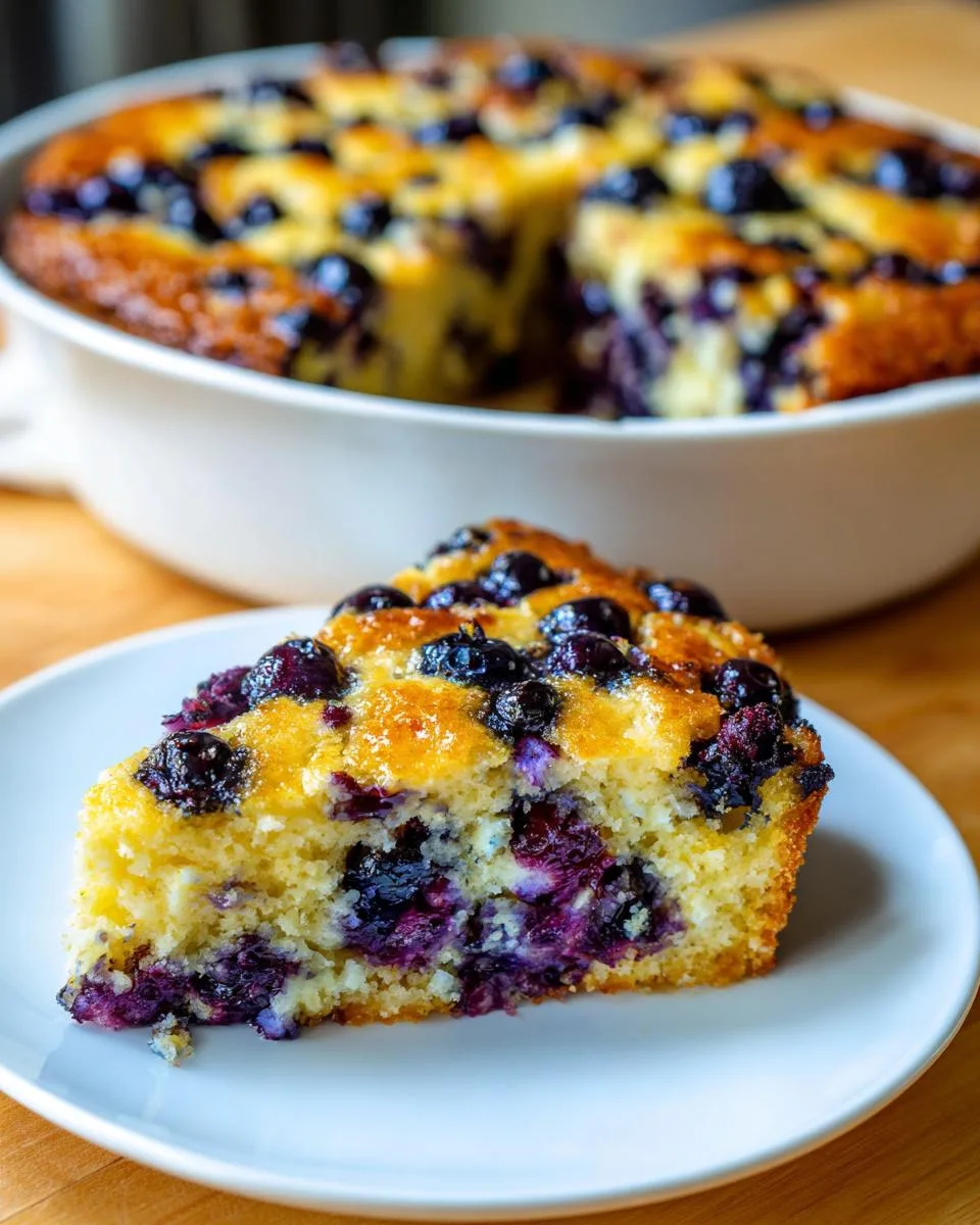 Cottage Cheese Blueberry Oat Cake - detail 2