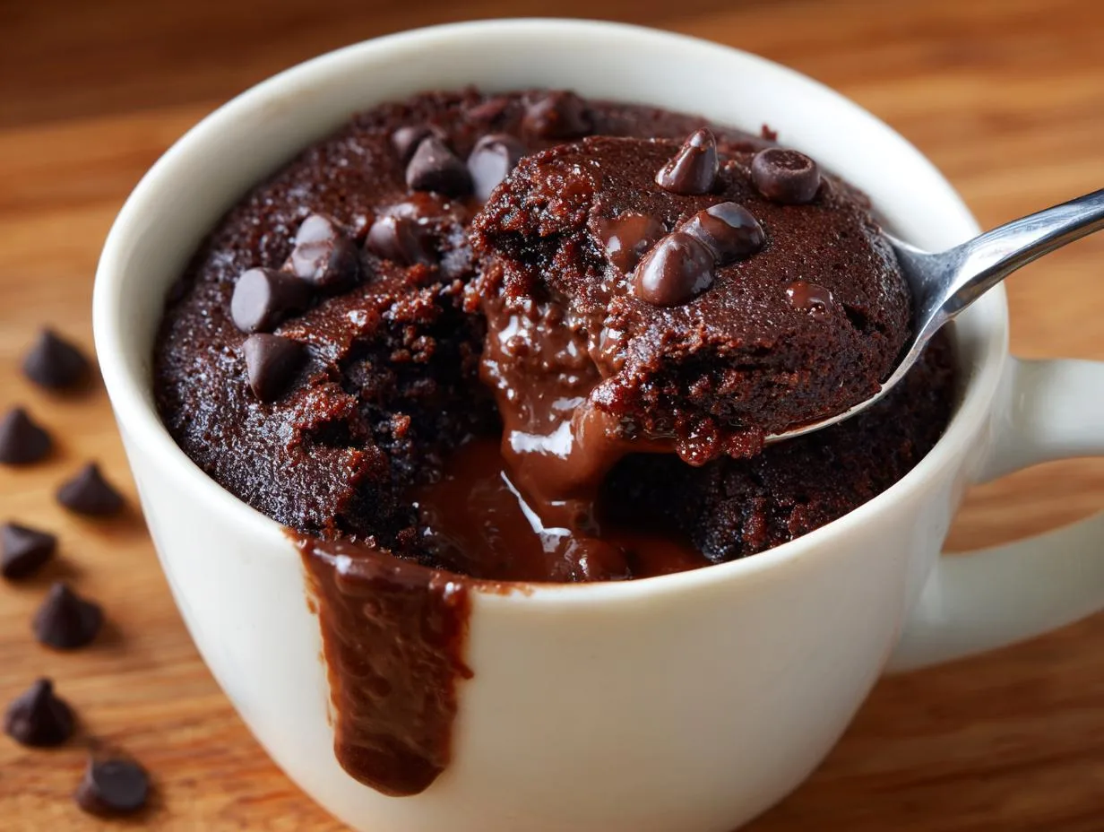 5-Minute Cottage Cheese Chocolate Mug Cake – Rich & Protein-Packed