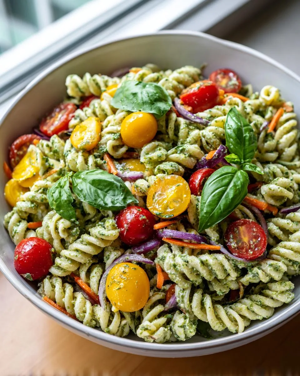 Cottage Cheese Pesto Pasta Salad - detail 1