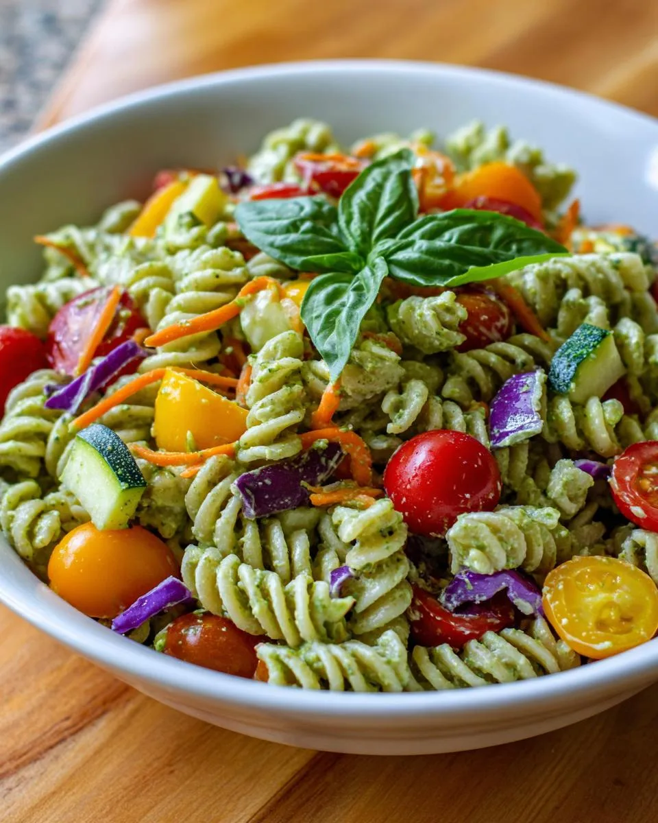 Cottage Cheese Pesto Pasta Salad - detail 2