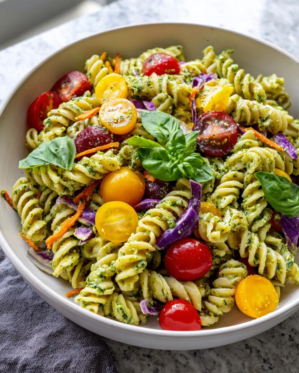 Cottage Cheese Pesto Pasta Salad - detail 3