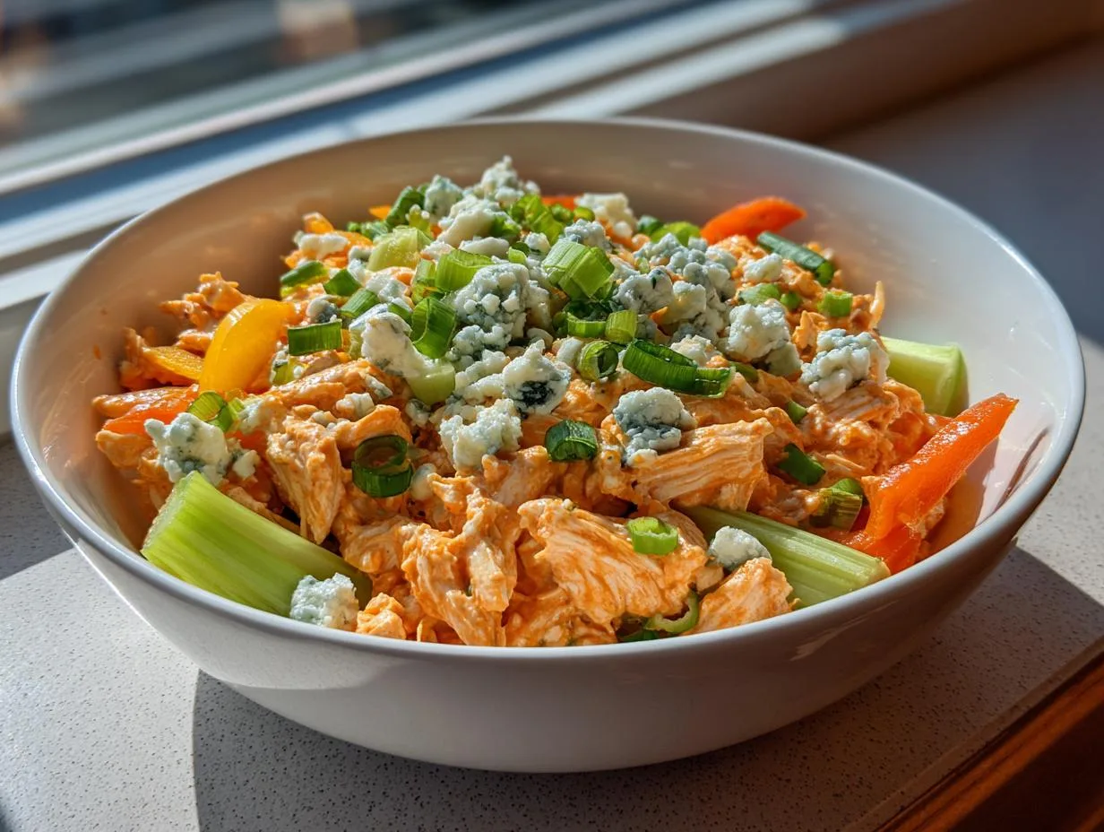 Creamy Buffalo Chicken Salad Bowl Ready in 10 Minutes