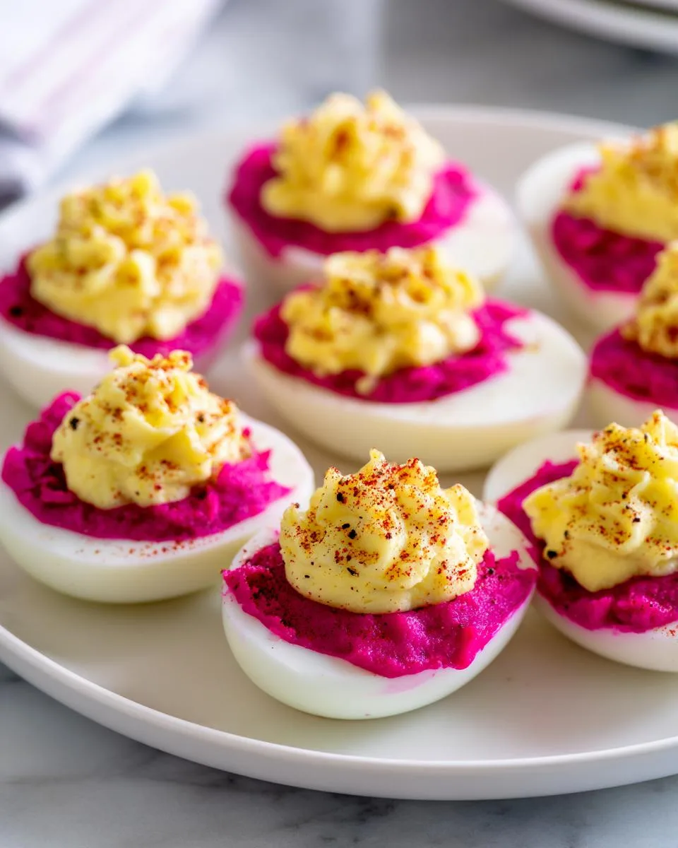 Deviled Eggs With Pickled Beets - detail 1