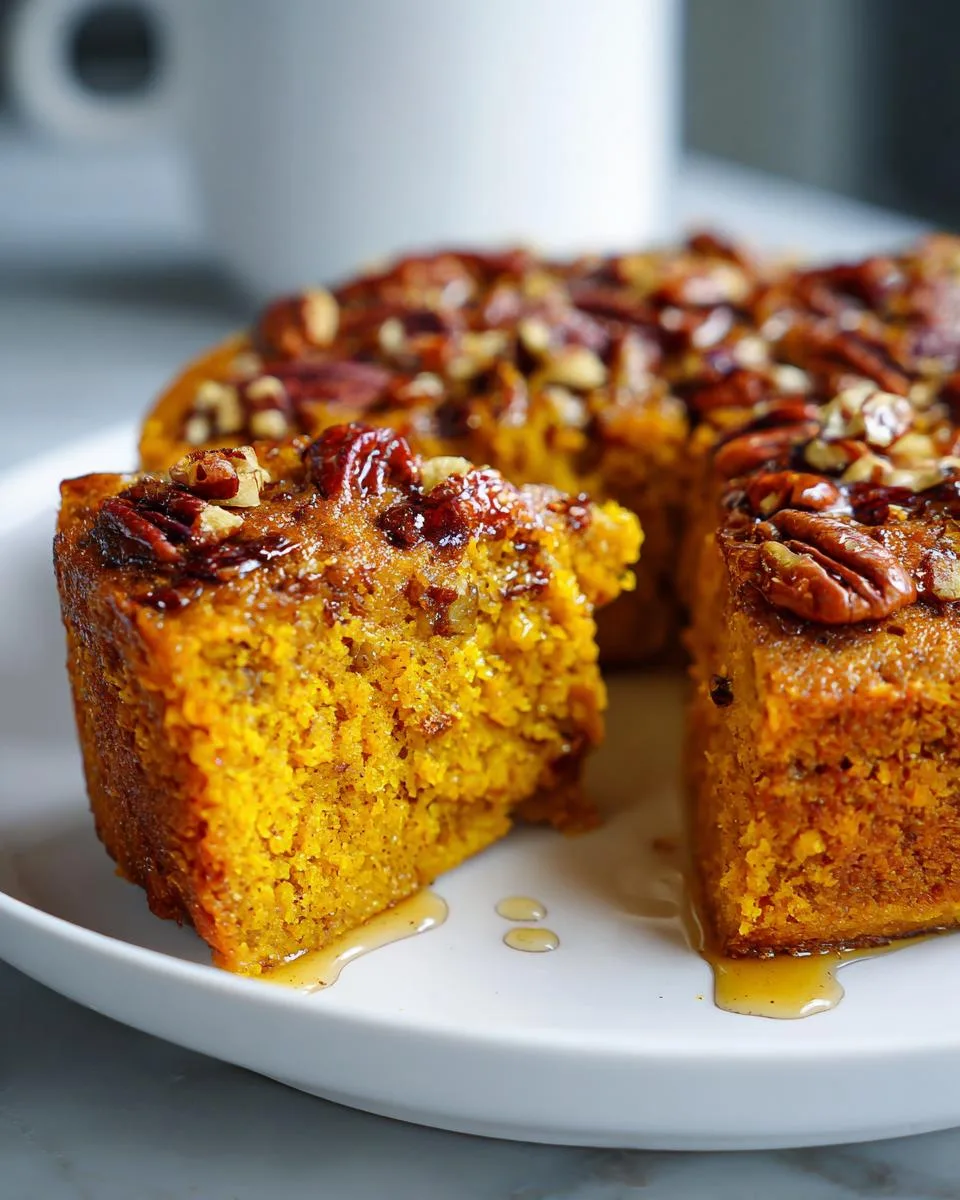 Flourless Maple Pecan Pumpkin Yogurt Cake in 45 Minutes