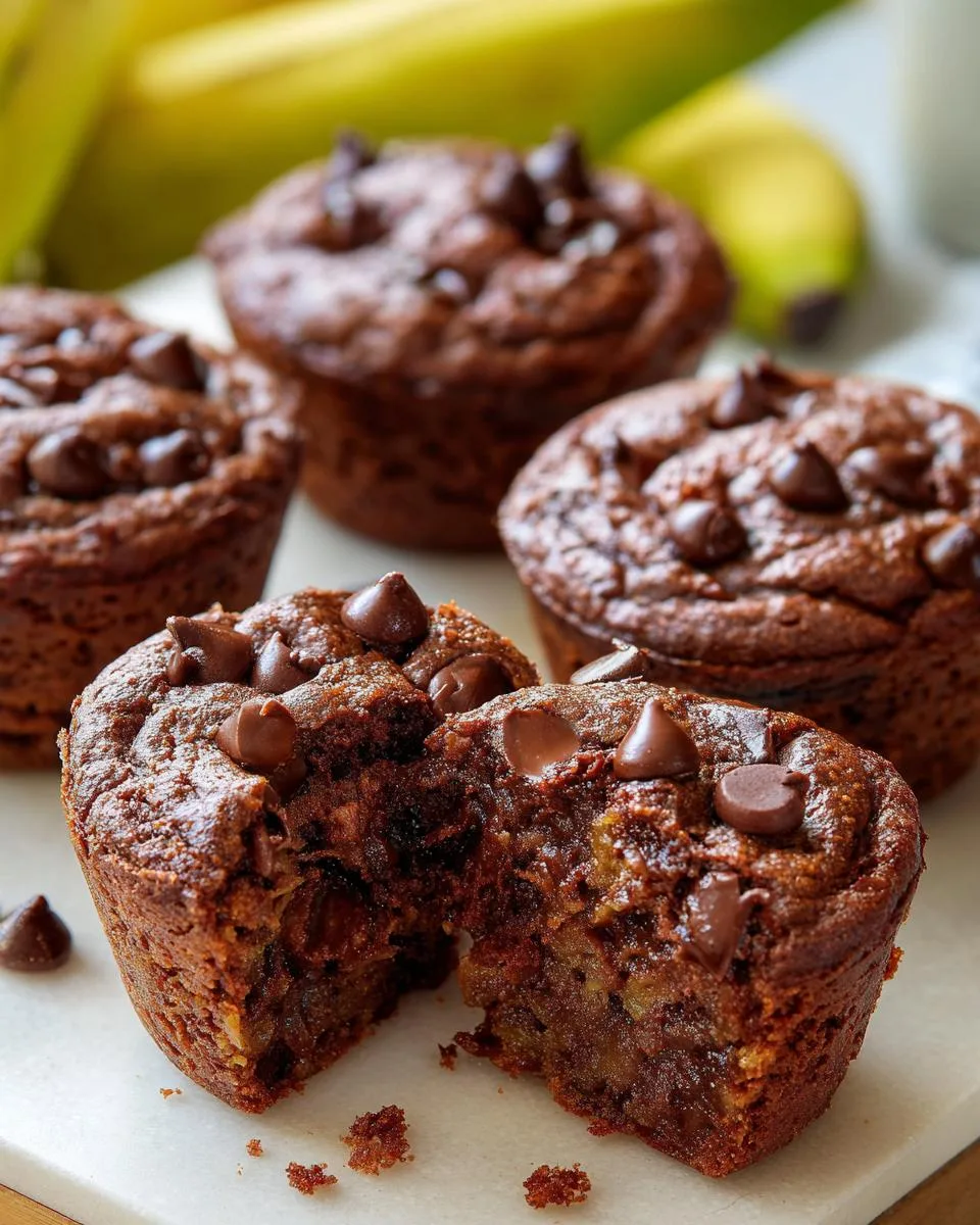 Greek Yogurt Chocolate Banana Brownie Bites - detail 1