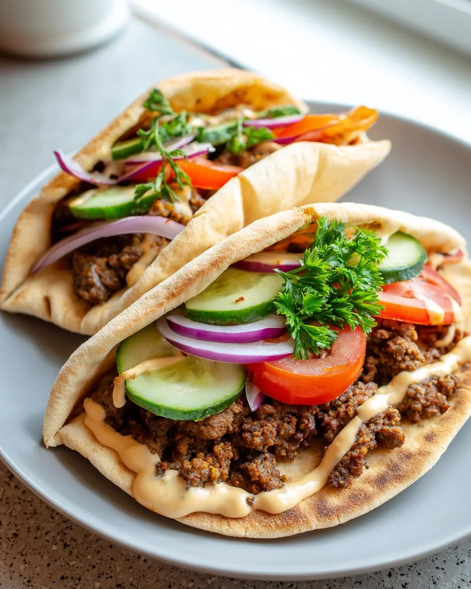 Ground Beef Pita Sandwiches - detail 1