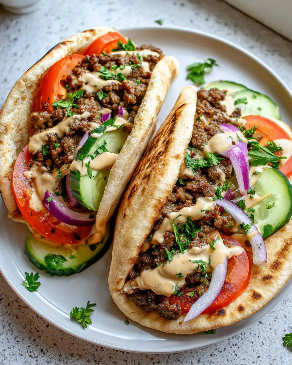 Ground Beef Pita Sandwiches - detail 2