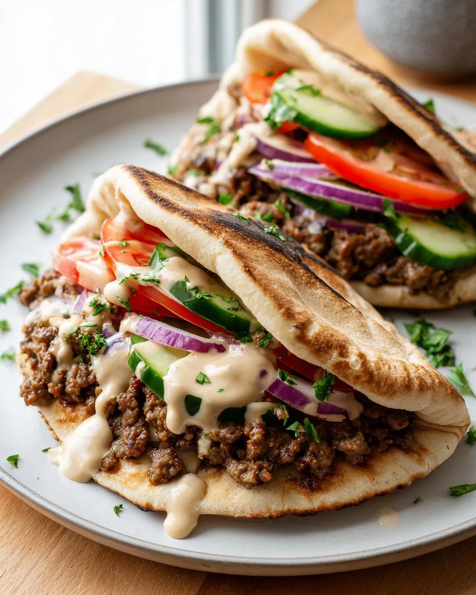 Ground Beef Pita Sandwiches - detail 3