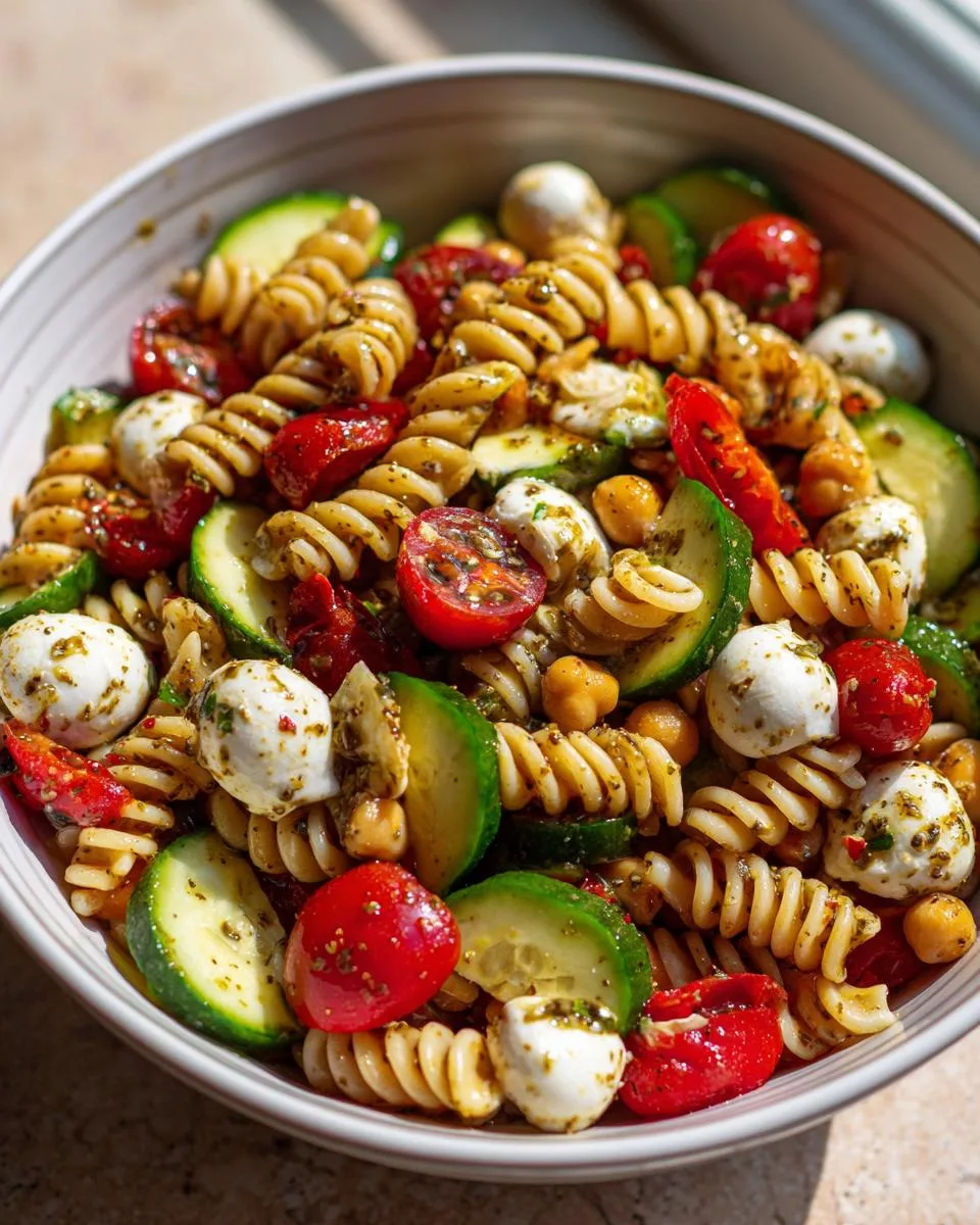 High Protein Chickpea Pasta Salad - detail 2