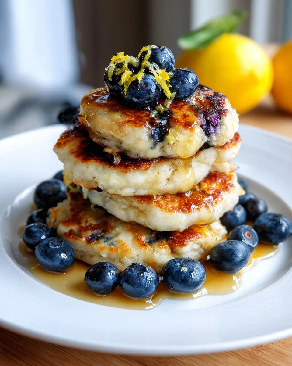Lemon Blueberry Cottage Cheese Pancake Bites - detail 1