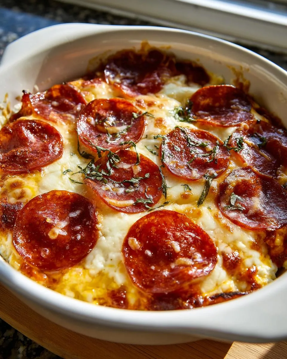 Low Carb Cottage Cheese Pizza Bowl - detail 2