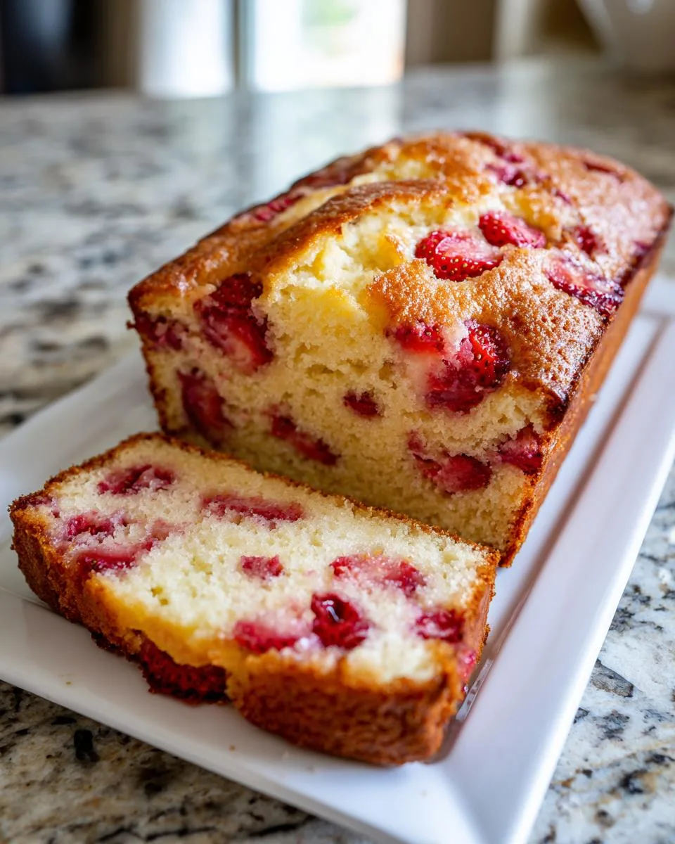 Low Carb Strawberry Cheesecake Loaf - detail 1
