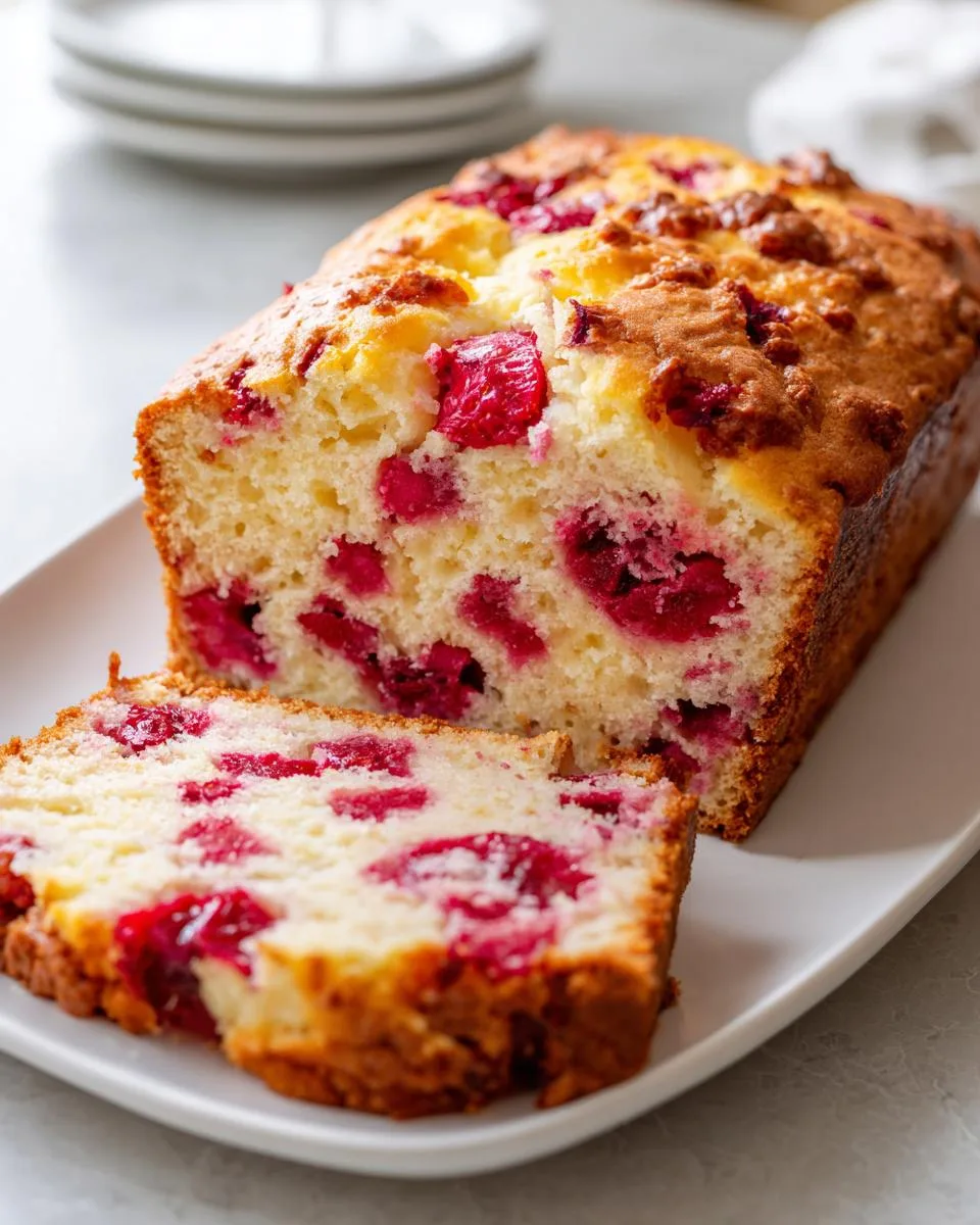Low Carb Strawberry Cheesecake Loaf with 6g Net Carbs