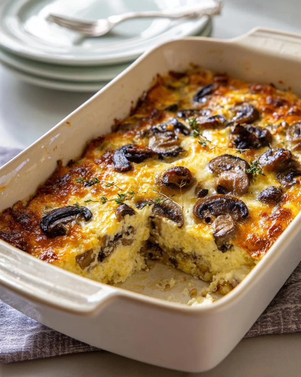 Mushroom Garlic Cottage Cheese Gratin - detail 1