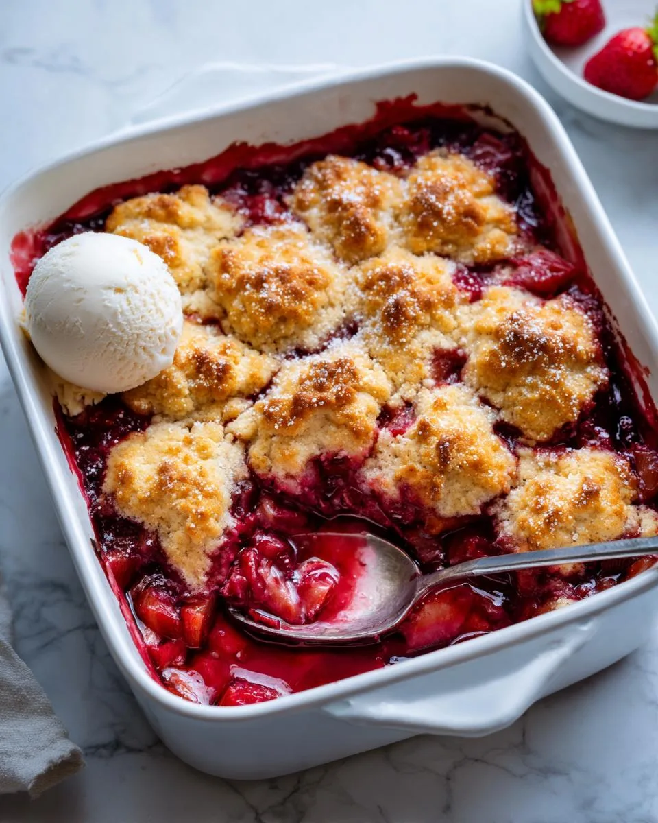 Old Fashioned Rhubarb Cobbler Recipe Ready in 35 Minutes