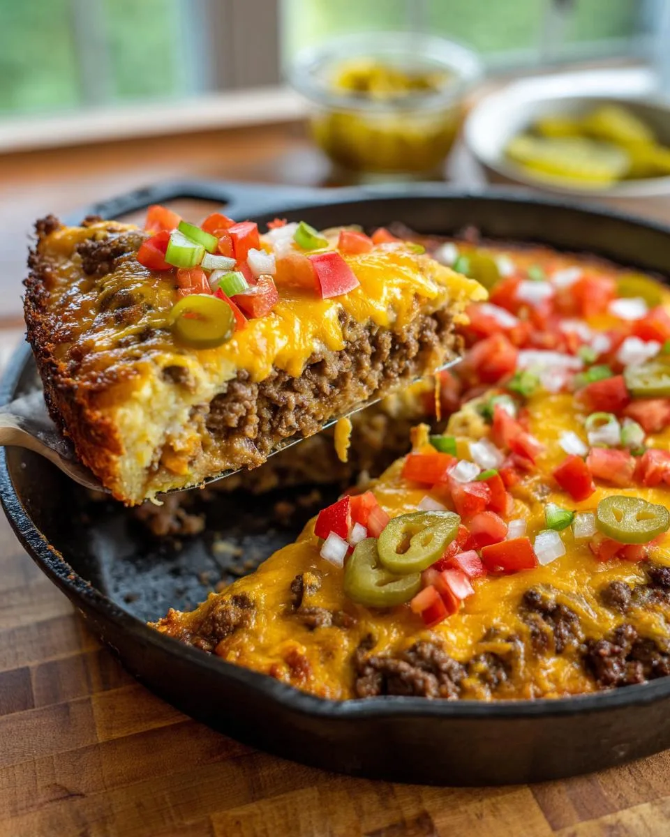 One Pan Cheeseburger Pie Dinner - detail 3